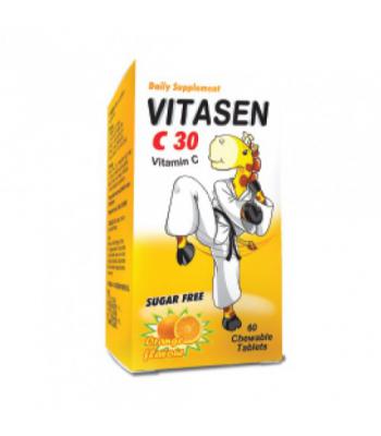 Vitasen C 30 chewable tablets (Orange flavour)  60s